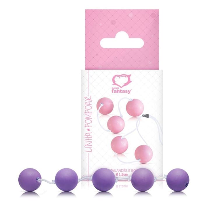Colar Tailandês Com 5 Bolas Tamanho P Rosa - Sexy Fantasy (0)