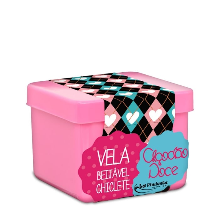 Vela Beijável Para Massagem Algodão Doce